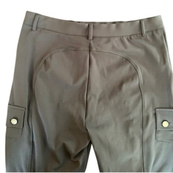 Halara Athletic Hiking Cargo Pants High Waisted Tall Olive Green Stretch Size L - Picture 4 of 7